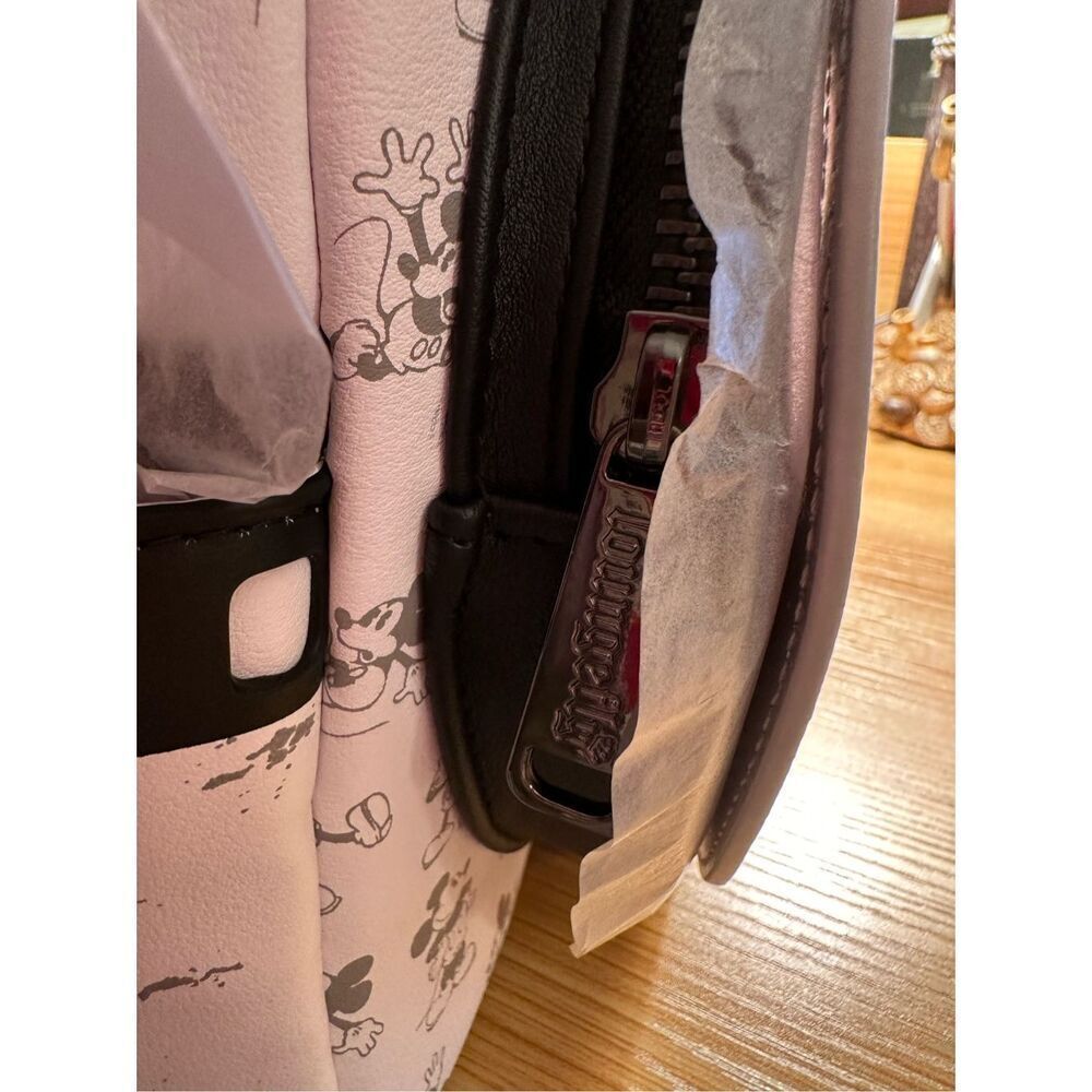 Disney Mickey Mouse Steamboat Willie Loungefly Mini Backpack + Wallet  Disney100 - Picture 13 of 14